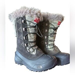 The North Face Black and Gray Winter Boots